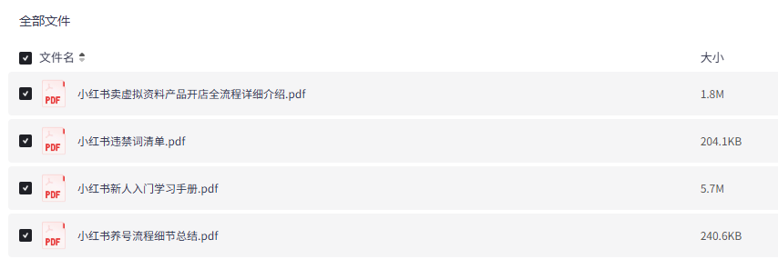小红书新手入门学习手册，虚拟开店，违禁词清单，养号流程~达伟资源网-素材资源-软件工具-各种资源分享达伟资源网